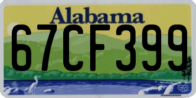AL license plate 67CF399