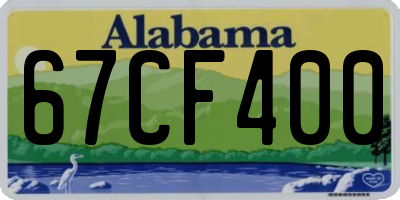 AL license plate 67CF400