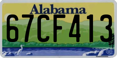 AL license plate 67CF413