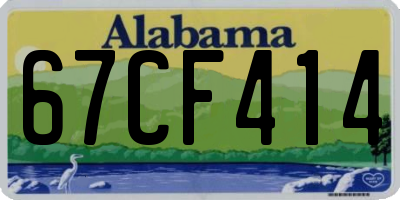 AL license plate 67CF414