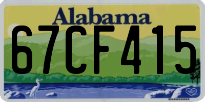 AL license plate 67CF415