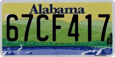 AL license plate 67CF417