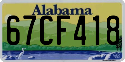 AL license plate 67CF418