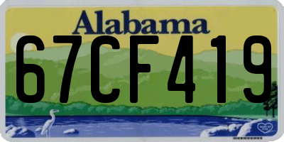 AL license plate 67CF419