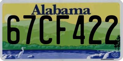 AL license plate 67CF422