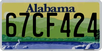 AL license plate 67CF424