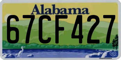 AL license plate 67CF427