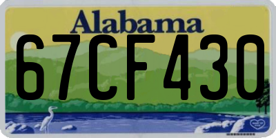 AL license plate 67CF430