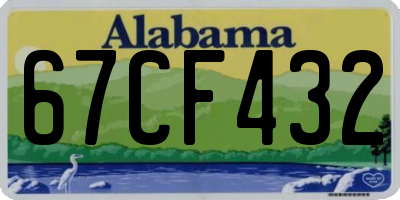 AL license plate 67CF432