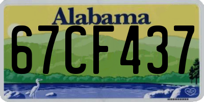 AL license plate 67CF437