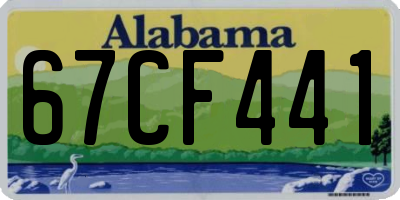AL license plate 67CF441