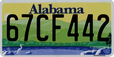 AL license plate 67CF442