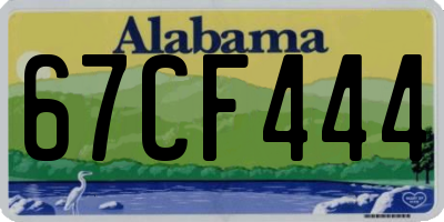 AL license plate 67CF444