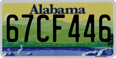 AL license plate 67CF446