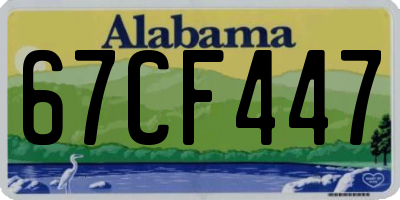 AL license plate 67CF447