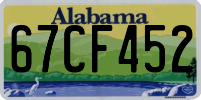 AL license plate 67CF452