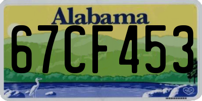 AL license plate 67CF453