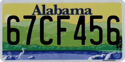 AL license plate 67CF456