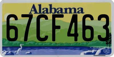 AL license plate 67CF463