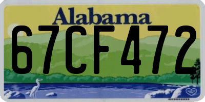 AL license plate 67CF472