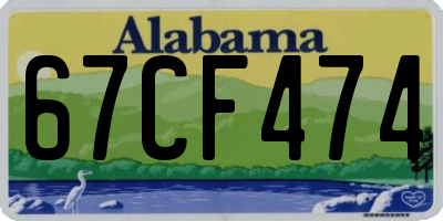 AL license plate 67CF474
