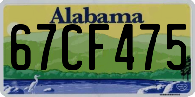 AL license plate 67CF475