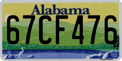 AL license plate 67CF476
