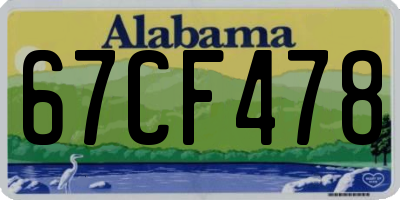 AL license plate 67CF478