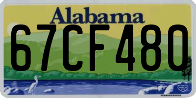 AL license plate 67CF480