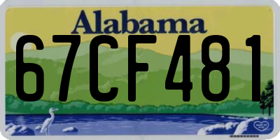AL license plate 67CF481