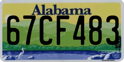 AL license plate 67CF483