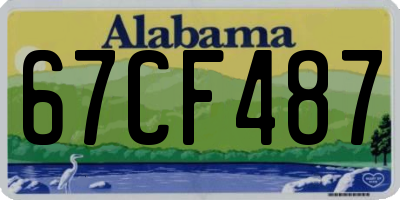 AL license plate 67CF487