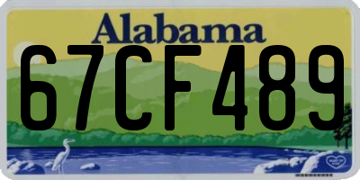 AL license plate 67CF489