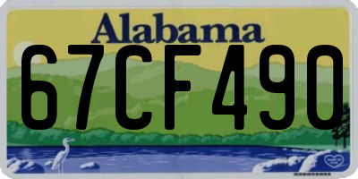 AL license plate 67CF490