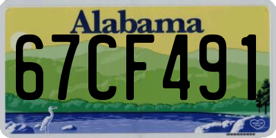 AL license plate 67CF491