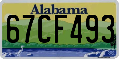 AL license plate 67CF493