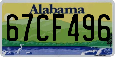 AL license plate 67CF496