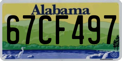 AL license plate 67CF497