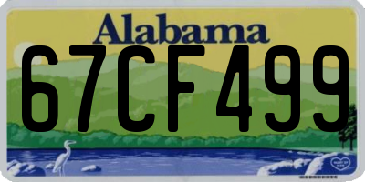 AL license plate 67CF499