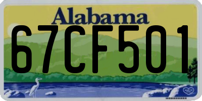AL license plate 67CF501