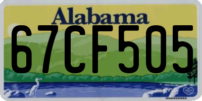 AL license plate 67CF505