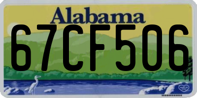 AL license plate 67CF506