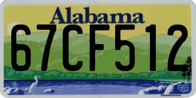 AL license plate 67CF512