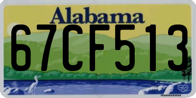 AL license plate 67CF513