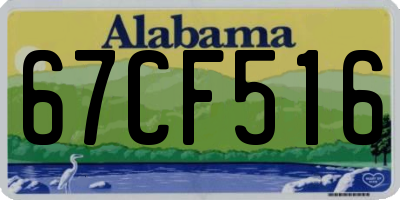 AL license plate 67CF516