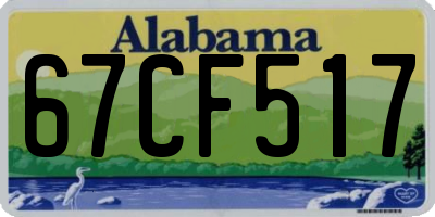 AL license plate 67CF517