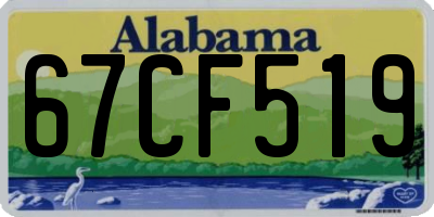 AL license plate 67CF519