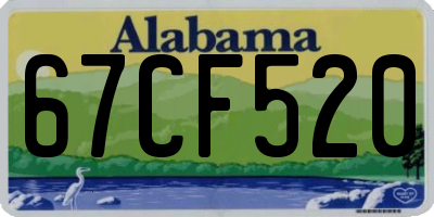 AL license plate 67CF520