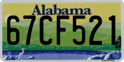 AL license plate 67CF521