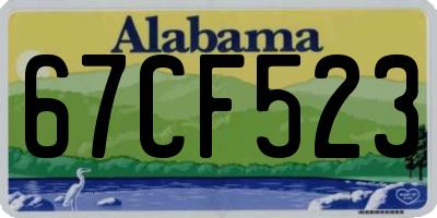 AL license plate 67CF523